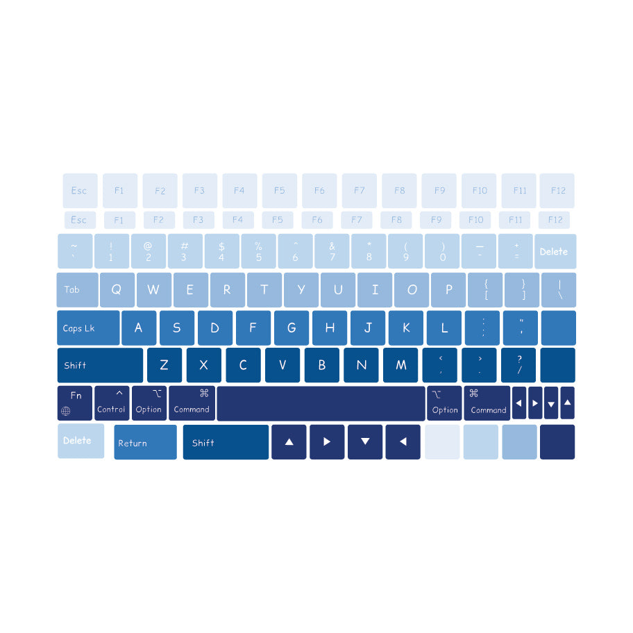 Blue Ombre Macbook Keyboard Sticker