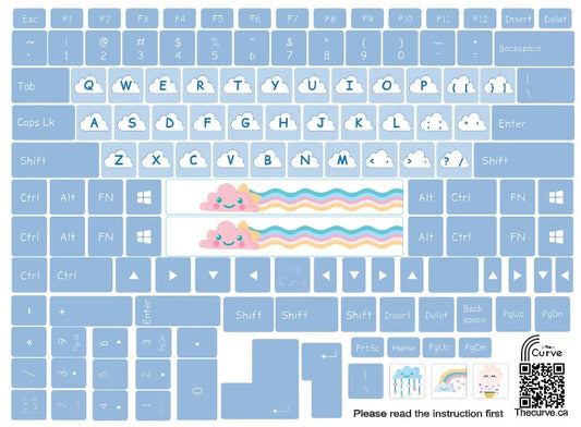 cloud laptop keyboard sticker