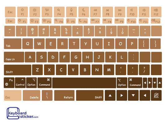Mocha Ombre MacBook Keyboard Sticker