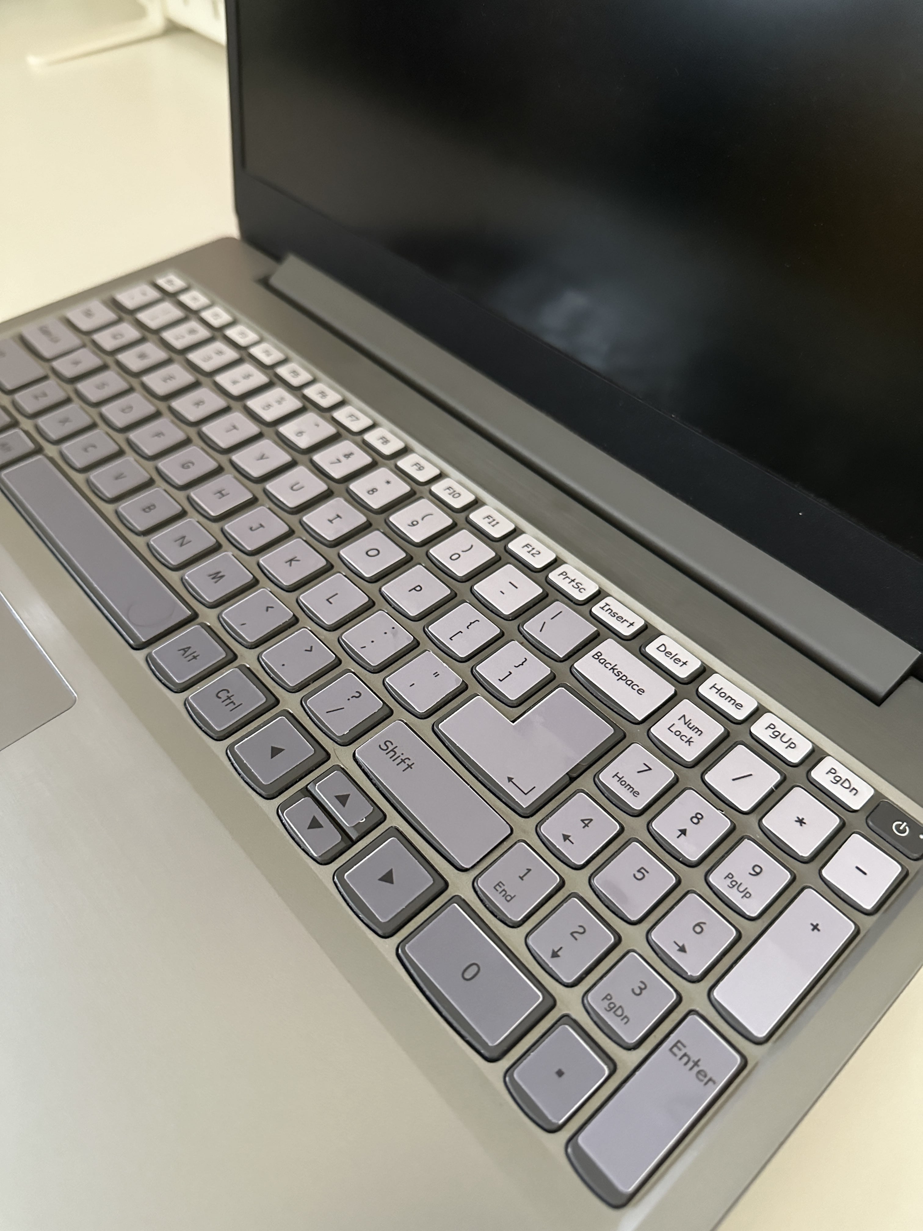 Gray Laptop Keyboard Sticker