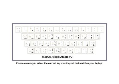 Arabic Keyboard Stickers (Bilingual)
