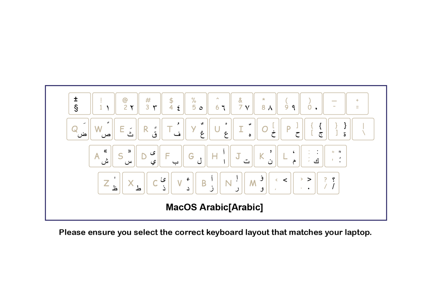 Arabic Keyboard Stickers (Bilingual)