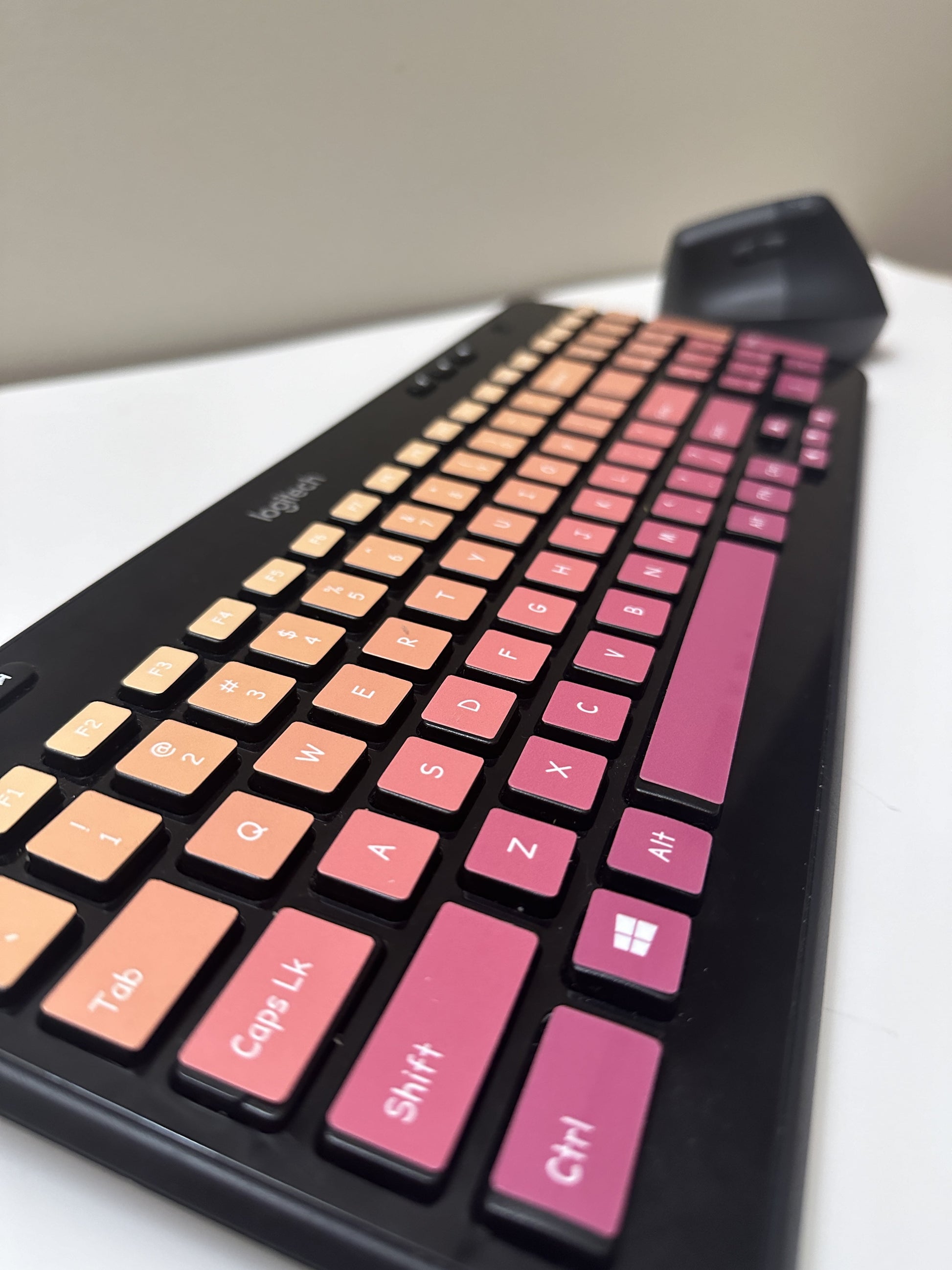 Purple To Orange Keyboard Sticker