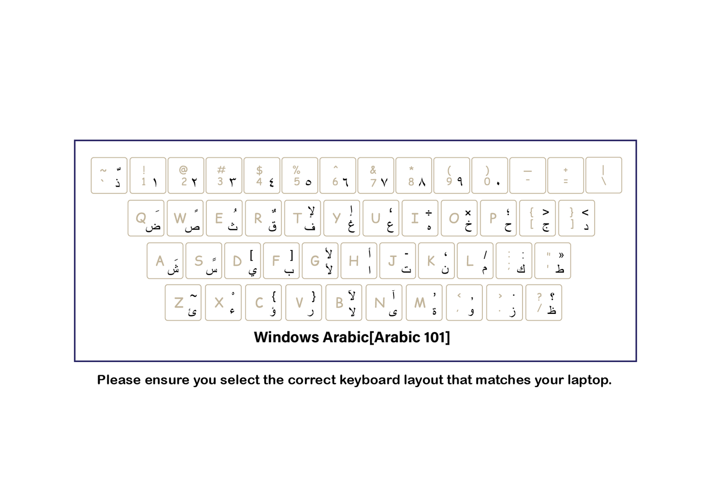 Arabic Keyboard Stickers (Bilingual)