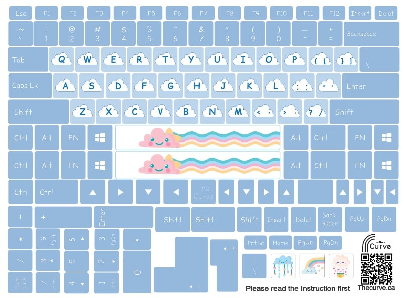 cloud laptop keyboard sticker