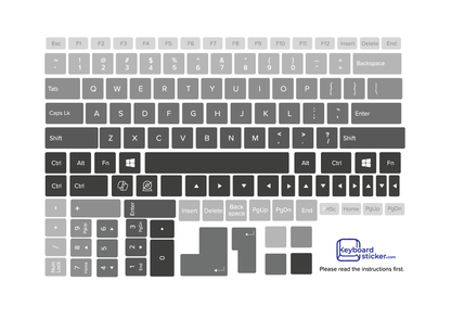 Gray Ombre Laptop Keyboard Sticker