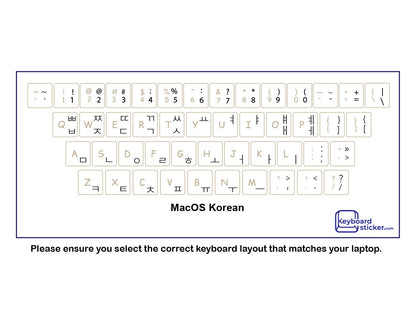 Korean Keyboard Stickers (Bilingual)