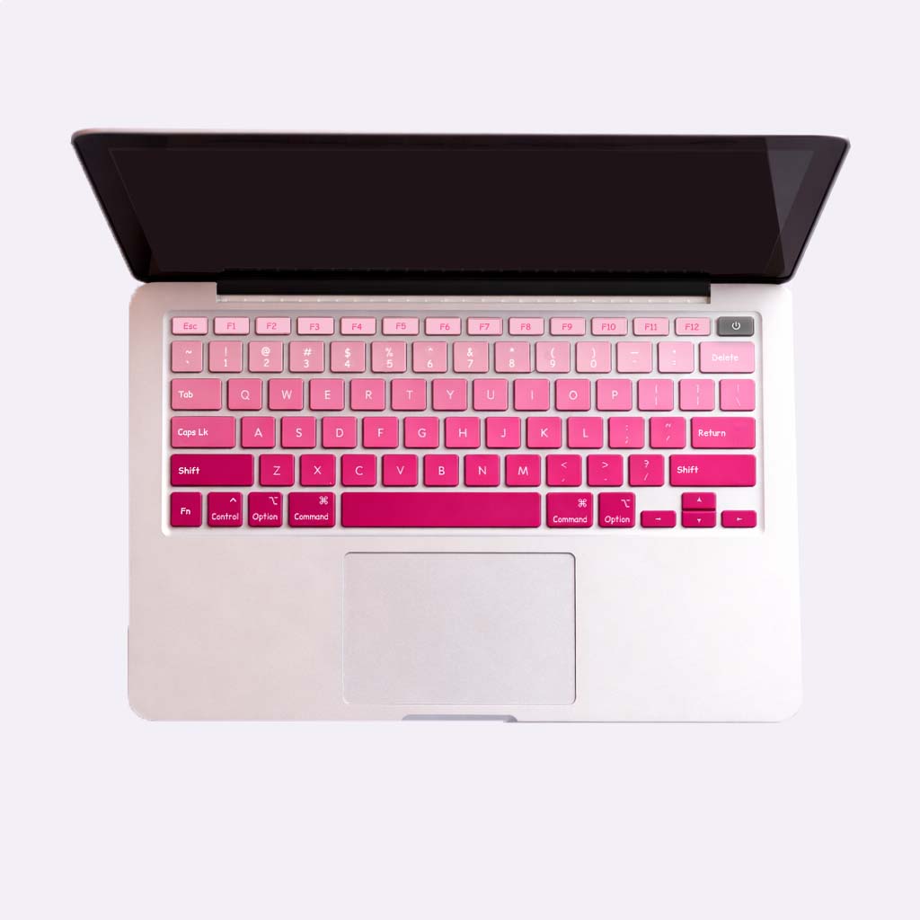 Pink Ombre MacBook Keyboard Sticker