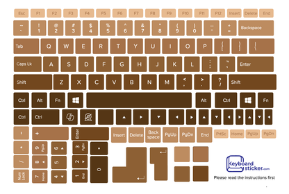 Mocha Ombre Laptop Keyboard Sticker