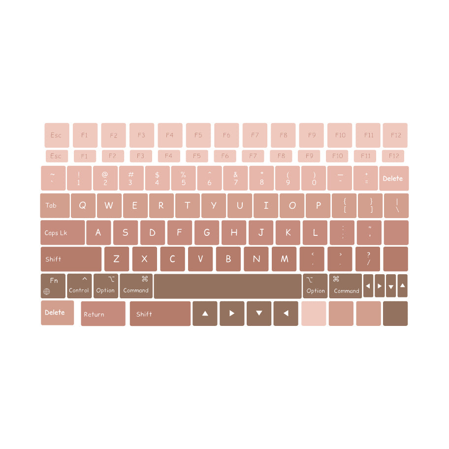 Mocha Ombre MacBook Keyboard Sticker