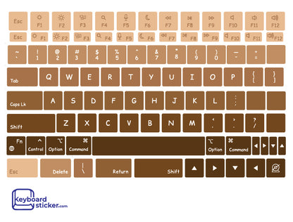 Mocha Ombre MacBook Keyboard Sticker