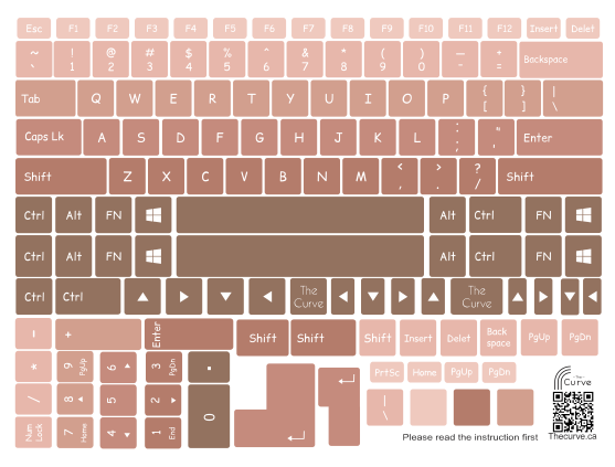 Mocha Ombre Laptop Keyboard Sticker
