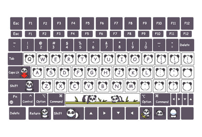 Panda Macbook Keyboard Sticker