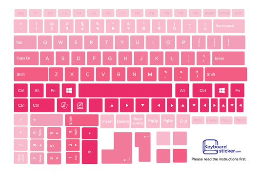 Pink Ombre Laptop Keyboard Sticker