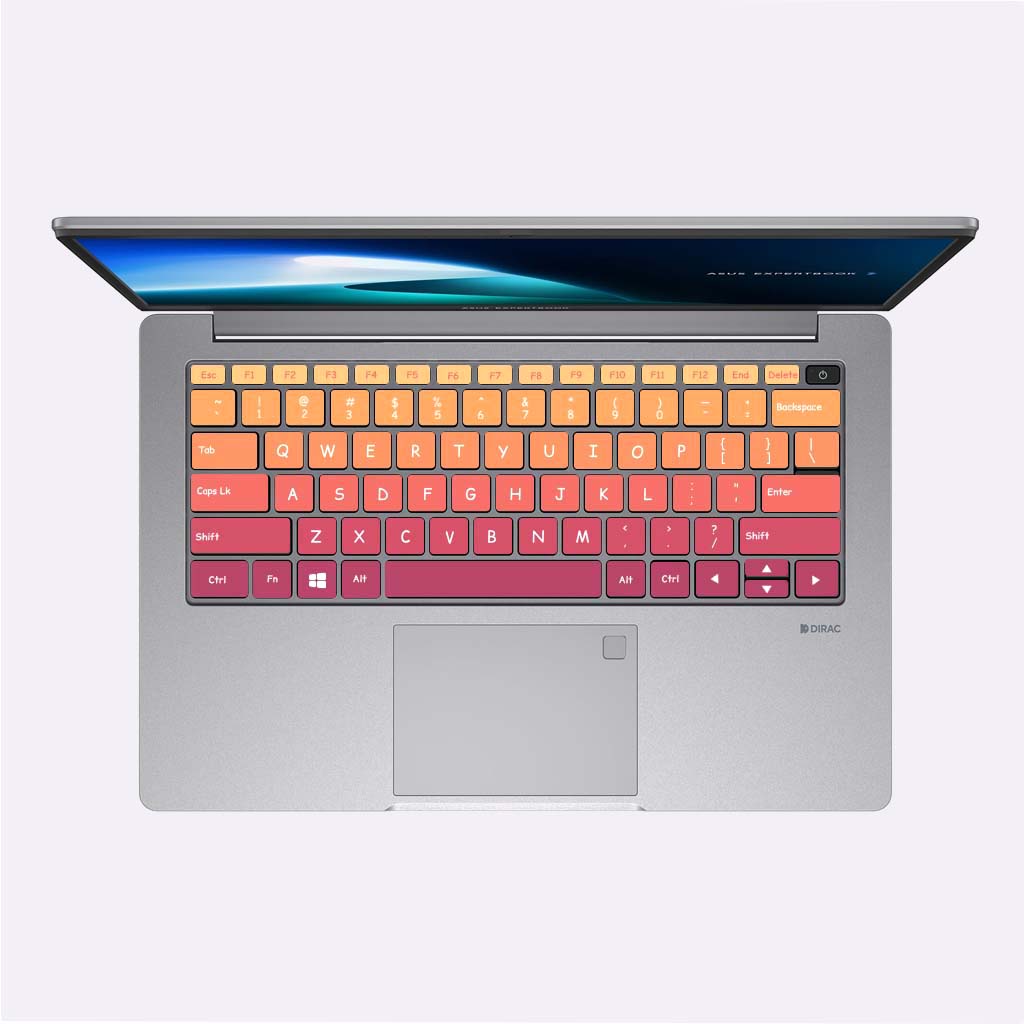 Purple To Orange Laptop Keyboard Sticker