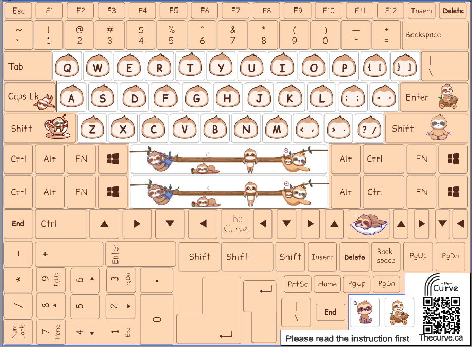 Sloth Laptop Keyboard Sticker