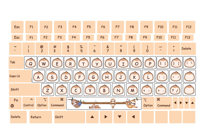 Sloth Macbook Keyboard Sticker